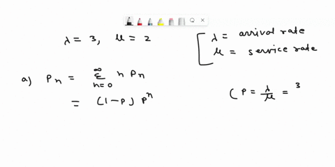 consider-an-mm23-capacitated-queueing-system-with-the-arrival-rate-of-3-customers-per-hour-and-the-service-rate-of-2-customers-per-hour-a-calculate-the-steady-state-distribution-of-the-numbe-25546