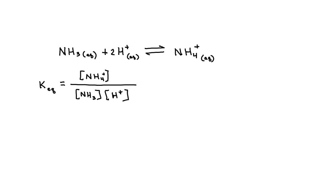 Solved Calculate The Equilibrium Constant For The Reaction Nh Aq H Aq Nh Aq At C