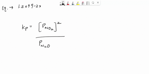 the-value-of-kp-for-the-reaction-of-dinitrogen-tetroxide-to-make-nitrogen-dioxide-is-128807-the-partial-pressure-of-dinitrogen-tetroxide-14446-atm-with-no-nitrogen-dioxide-what-is-the-equili-53201