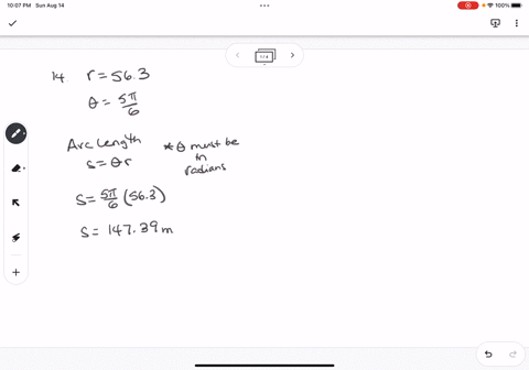 14-the-radius-of-a-circle-is-563-m-find-the-length-of-an-arc-of-the-circle-intercepted-st-by-a-central-angle-of-radians-15-find-the-area-of-the-sector-of-a-circle-intercepted-by-a-central-an-90756