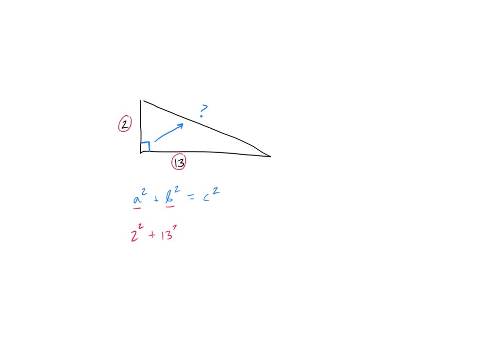 SOLVED: Find the length of the hypotenuse of the triangle pictured ...