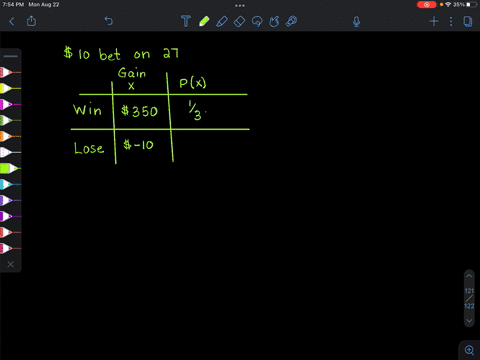 in-the-game-of-roulette-a-player-can-place-a-10-bet-on-the-number-27-and-have-a-138-probability-of-winning-if-the-metal-ball-lands-on-27-the-player-gets-to-keep-the-10-paid-to-play-the-game-75886