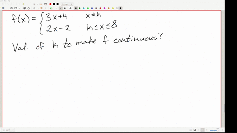 find-the-values-of-k-that-makes-the-function-continuous-over-the-given-interval-3x-x-k-x-2x-2-kx-8-60046