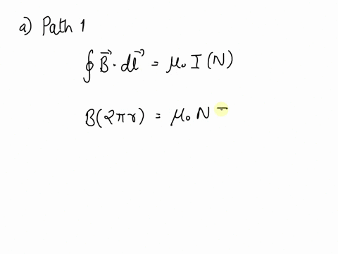 use-amperes-law-to-determine-the-magnetic-field-a-inside-and-outside-the-toroid-shown-in-the-diagram-below-hint-use-path-for-a-and-path-2-for-b-path-path-c-show-that-the-self-inductance-l-of-18184