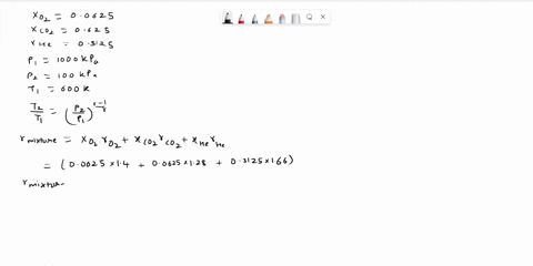 a-mixture-of-oxygen-o2-carbon-dioxide-co2-and-helium-he-gases-with-a-mass-fraction-of-00625-0625-and-03125-respectively-enter-an-adiabatic-turbine-at-1000-kpa-and-600-k-steadily-and-expand-t-88527