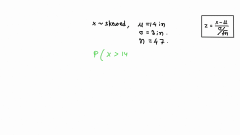 a-manufacturer-knows-that-their-items-have-a-lengths-that-are-skewed-right-with-a-mean-of-14-inches-and-standard-deviation-of-3-inches-if-47-items-are-chosen-at-random-what-is-the-probabilit-59297