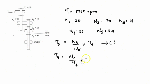 for-the-double-reduction-gear-train-with-an-idler-shown-in-diagram-below-if-the-input-speed-is-1750-rpm-in-a-clockwise-direction-what-is-the-output-speed-n20-input-n70-n422-idler-gear-n54-ou-49196