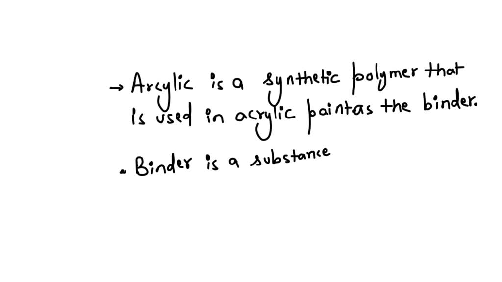 SOLVED What is work of acrylic in paint production