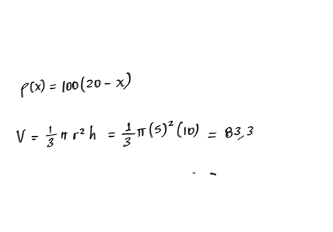 question-5-a-right-circular-cone-of-height-10-m-and-base-radius-5-m-has-density-given-by-x-10020-xkgm-where-x-is-the-perpendicular-distance-from-the-base-find-the-total-mass-m-of-the-cone-wi-64896