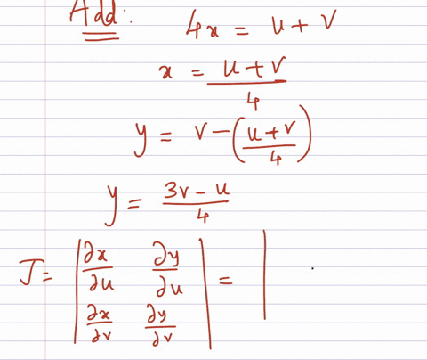solve-the-system-u-3x-y-vxy-forx-and-v-in-terms-of-u-and-v-then-find-the-value-of-the-jacobian-find-the-image-duv-under-the-transformation-of-the-triangular-region-with-vertices-00-13-and-1-92164