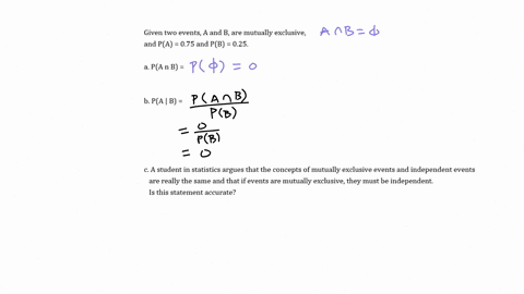 assume-that-we-have-two-events-a-and-b-that-are-mutually-exclusive-assume-further-that-we-know-pa-075-and-pb-025-if-an-amount-is-zero-enter-0-what-is-panb-what-is-paib-student-in-statistics-92564