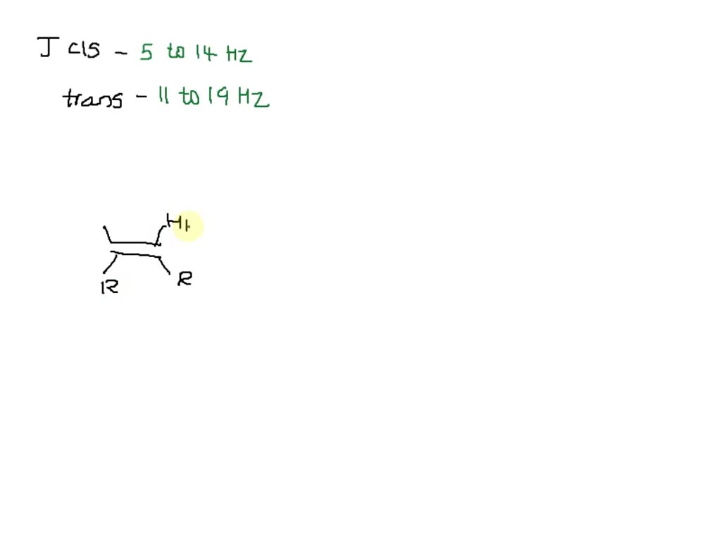 SOLVED What are the values (coupling constants) associated with cis and trans protons on