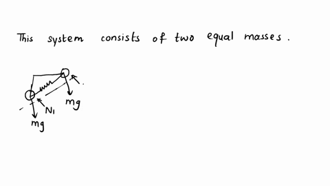 the-two-spheres-each-of-mass-m-are-connected-by-the-spring-and-hinged-bars-of-negligible-mass-the-sp-11874