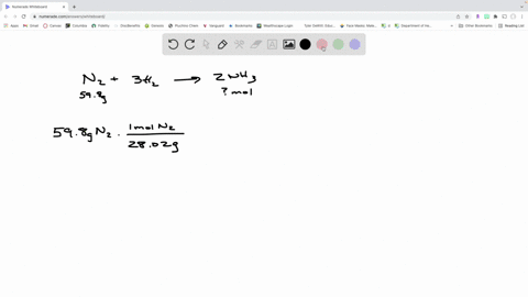 consider the haber bosch process for the synthesis of ammonia from its ...