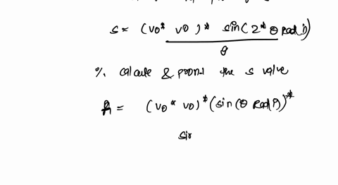 using-matlab-the-maximum-distance-and-the-h-lieiglt-iut-projeclile-shot-l-an-angle-0-are-gwven-by-lo2z-sin20-and-h-oz-sln2-29-where-vo-i5-the-shooting-velocity-and-g-98-ms-crule-user-tlefine-16552