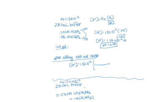 for-each-of-the-following-solutions-calculate-the-initial-ph-and-the-final-ph-after-adding-00100-mol-of-naoh-part-b-for-2700-ml-of-a-buffer-solution-that-is-0200-m-in-hcho2-and-0285-m-in-kch-19064