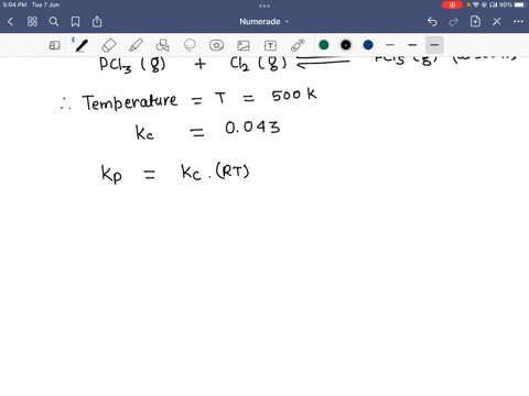 what-is-the-value-of-kp-for-the-reaction-pcl3gcl2gpcl5g-at-500-k-if-kc0043-at-this-temperature-express-your-answer-to-two-significant-figures-50162