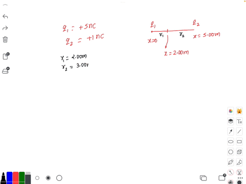 two-point-charges-q1-5-nc-and-q2-1-nc-are-located-on-the-x-axis-at-x-0-and-x500-m-what-is-the-electric-field-at-point-x200-m