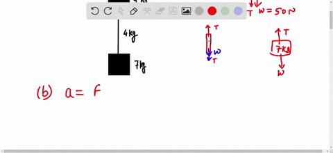 the-two-blocks-in-textbffig-p448-are-connected-by-a-heavy-uniform-rope-with-a-mass-of-400-kg-an-upward-force-of-200-n-is-applied-as-shown-a-draw-three-free-body-diagrams-one-for-the-600-kg-block-one-3
