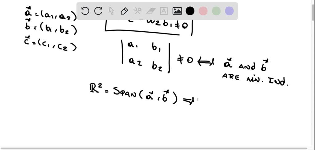 SOLVED: Let a = 〈 a1 , a2 〉 , b = 〈 b1 , b2 〉 , and c = 〈 c1 , c2 〉 be ...