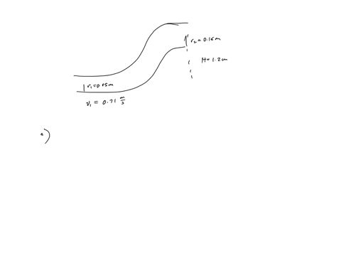 v2-h-v1-a-fluid-is-pumped-through-a-curved-pipeat-the-lower-partthe-fluid-flows-with-a-speed-v071-ms-through-the-center-of-a-section-of-the-pipe-with-radius-r005-m-at-the-upper-partthe-fluid-51682