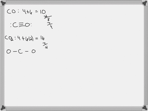 Co6 Draw lewis structures for the carbon monoxide molecule co...
