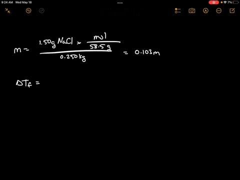 part-g-freezing-point-of-150-g-nacl-in-0250-kg-of-water-express-your-answers-using-one-signiflcant-figure-azd-tf-100-submit-previous-answers-request-answer-incorrect-try-again-74745