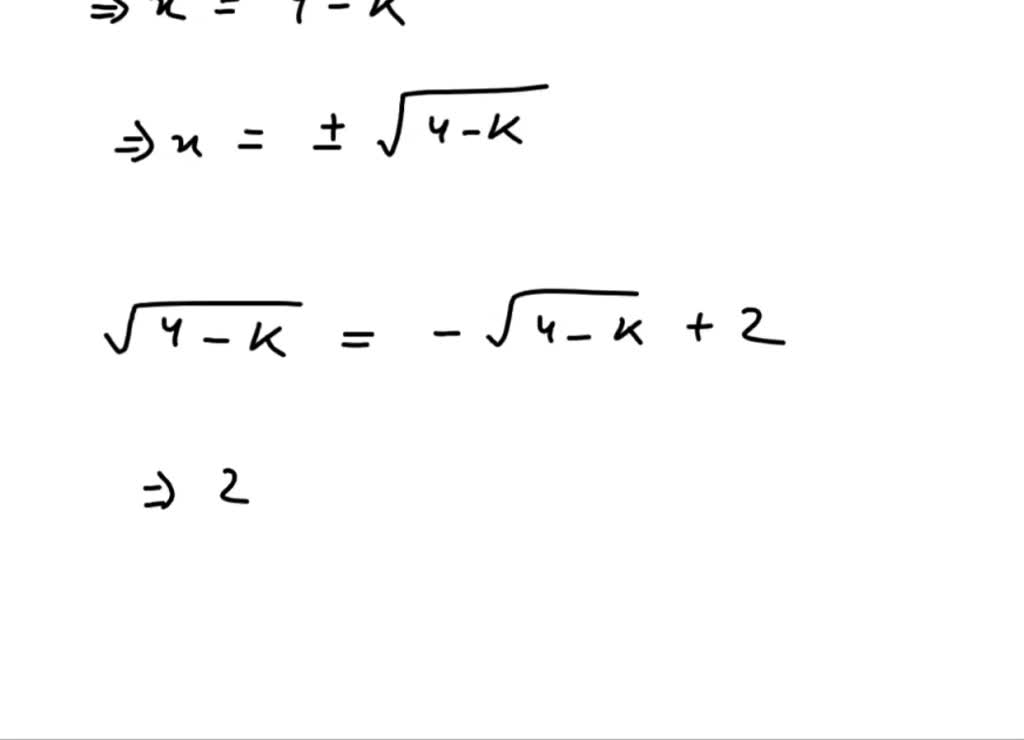 SOLVED find the value of K for which the roots of the equation 8k x(x