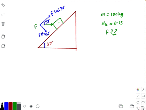 in-fig-6-a-100-kg-block-is-pushed-at-a-constant-speed-up-the-rough-37-degrees-ramp-by-a-horizontal-force-f-the-coefficient-of-kinetic-friction-between-block-and-surface-is-015-what-is-the-magnitude-2