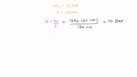 the-photoelectric-work-function-of-potassium-is-23-ev-light-that-has-a-wavelength-of-120-nm-falls-on-potassium-find-the-stopping-potential-for-light-of-this-wavelength-v-find-the-kinetic-ene-85323