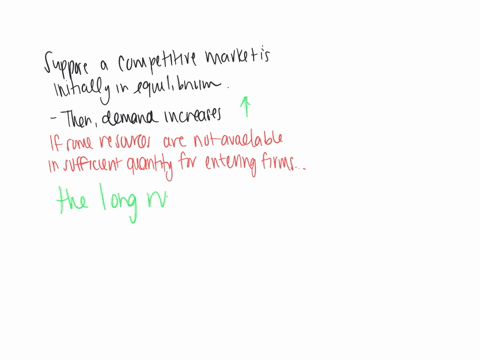suppose-that-a-competitive-market-is-initially-in-equilibrium-then-demand-increases-if-some-resources-used-in-production-are-not-available-in-sufficient-quantities-for-entering-firms-a-the-l-92574