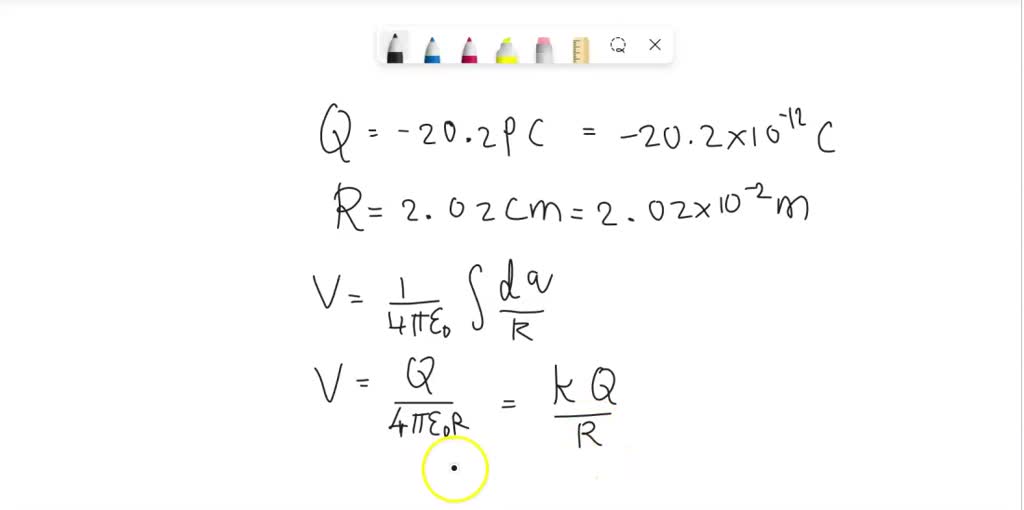 SOLVED In the figure plastic rod having uniformly distributed charge Q