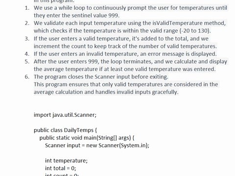write-a-program-in-c-write-an-application-named-dailytemps-that-continuously-prompts-a-user-for-a-series-of-daily-high-temperatures-until-the-user-enters-a-sentinel-value-of-999-valid-temper-51924