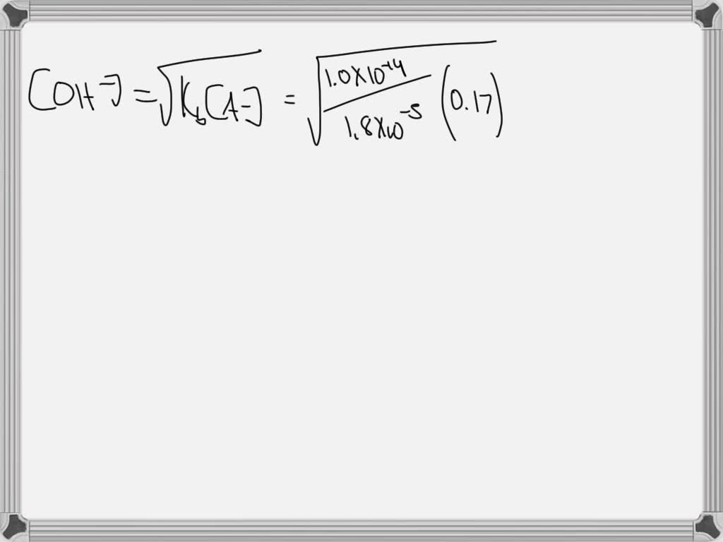 SOLVED: Determine the pH of a 0.17 M solution of sodium acetate ...