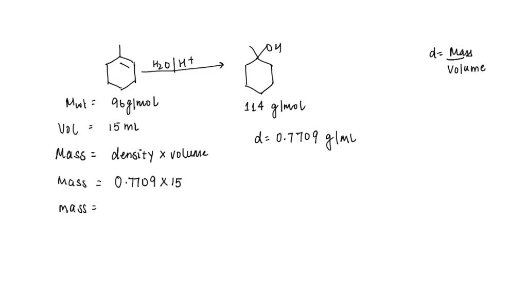 SOLVED NMR Calculate the theoretical yield of alkene mixture and