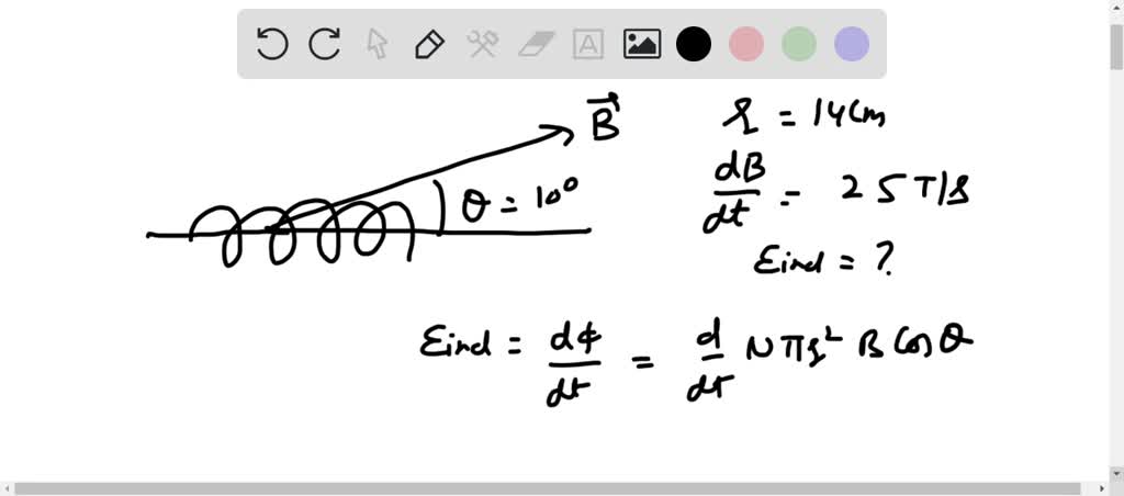 SOLVED: A uniform magnetic field makes an angle of 10" with the axis ...