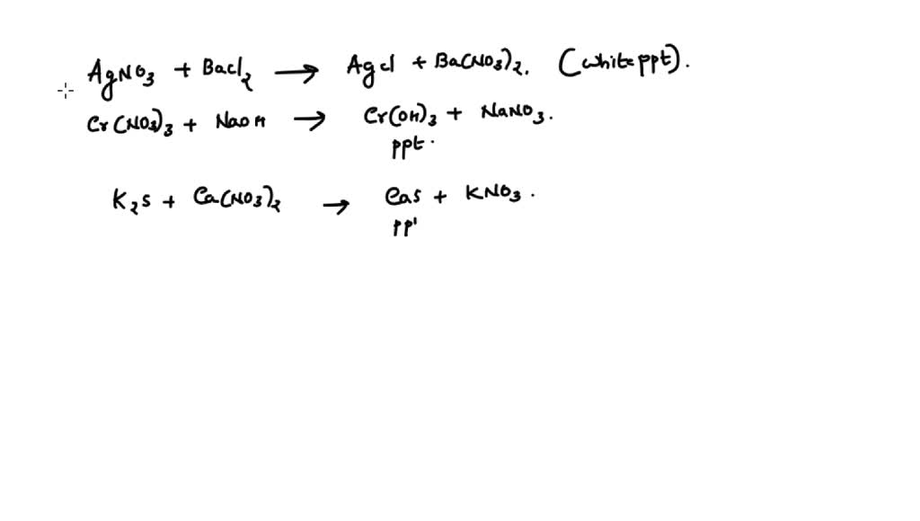 SOLVED Which choice below of solutions will not form precipitate when
