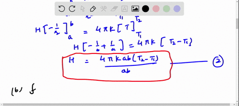 a-a-spherical-shell-has-inner-and-outer-radii-a-and-b-respectively-and-the-temperatures-at-the-inner-and-outer-surfaces-are-t_2-and-t_1-the-thermal-conductivity-of-the-material-of-which-the-shell-is-m