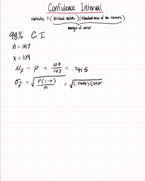 assume-that-a-sample-is-used-to-estimate-a-population-proportion-p-find-the-98-confidence-interval-for-a-sample-of-size-147-with-109-successes-enter-your-answer-as-an-open-interval-ie-parent-32908