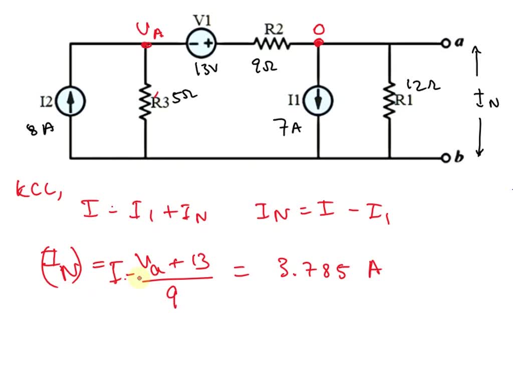 SOLVED: 11. Norton equivalent circuit of a current divider R2 + V ...