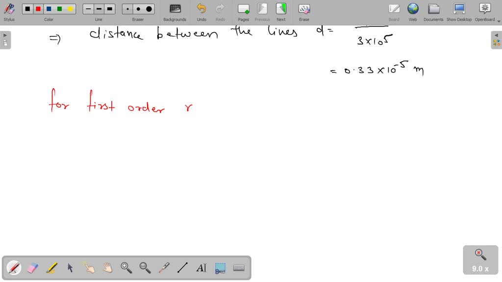 SOLVED: 42 Yellow light of wavelength 55 x 10 m is incident normally at a diffraction grating ...