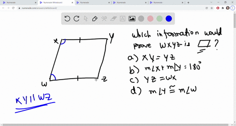 which-additional-fact-would-prove-that-quadrilateral-wxyz-is-a-parallelogram-w-0axy-yz-0-b-mx-mzy-1802-ci-iyz-wx-imym_w-71182