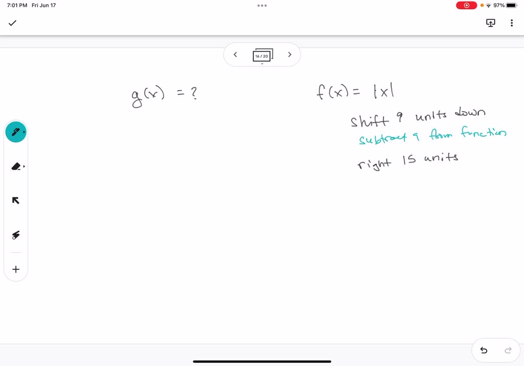 SOLVED: Write a formula for the function g(x) obtained when the graph ...