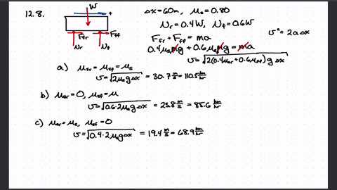 determine-the-maximum-theoretical-speed-that-may-be-achieved-over-a-distance-of-60-mathrmm-by-a-car-starting-from-rest-knowing-that-the-coefficient-of-static-friction-is-080-between-the-tires-and-the-