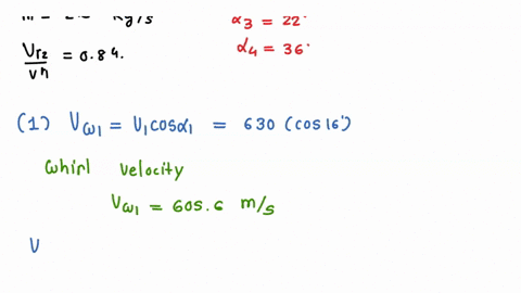 the-following-particulars-refer-to-a-two-row-velocity-compounded-impulse-wheel-which-forms-the-first-stage-of-a-combination-turbine-steam-velocity-at-nozzle-outlet-630-mls-mean-blade-velocit-86513