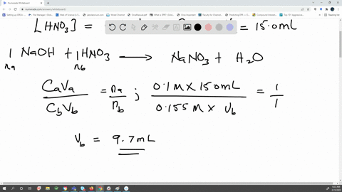 a-what-volume-of-0155-m-naoh-is-required-to-reach-the-equivalence-point-in-the-titration-of-150-ml-of-0100-m-hno3-b-what-is-the-ph-after-the-addition-of-100-ml-of-0145-m-naoh-to-250-ml-of-01-62899