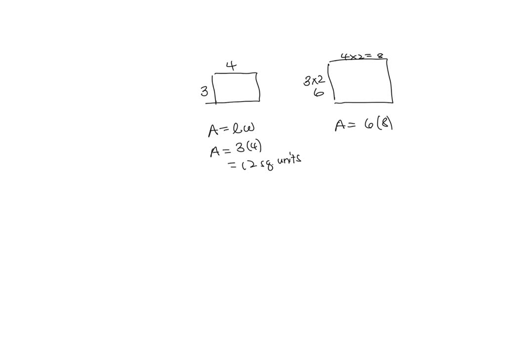 31) Ifa rectangle's length and width are both doubled, by what ...