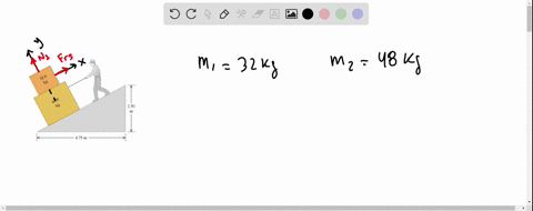 you-are-lowering-two-boxes-one-on-top-of-the-other-down-the-ramp-shown-in-the-figure-figure-1-by-pulling-on-a-rope-parallel-to-the-surface-of-the-ramp-both-boxes-move-together-at-a-constant-00934