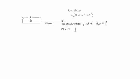 what-is-the-magnitude-of-the-equitorial-and-axis-fields-due-to-a-bar-magnet-of-lenght-of-5-cm-at-a-distance-of-50-cm-from-its-mid-pointthe-magnetic-moment-of-the-bar-magnet-is-04am2