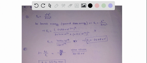 an-electron-is-in-an-infinite-one-dimensional-square-well-of-width-l-012-nm-1-first-assume-that-the-electron-is-in-the-lowest-energy-eigenstate-of-the-well-the-ground-state-what-is-the-energy-of-the-e